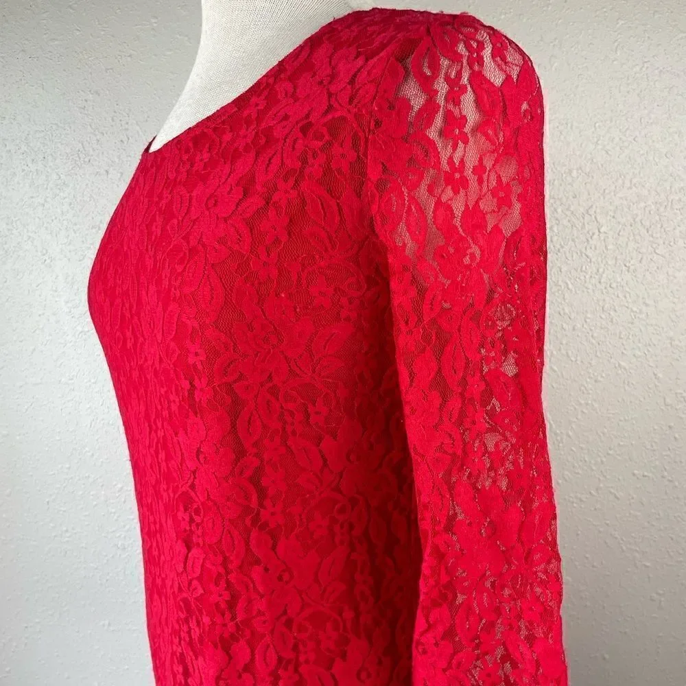 Mac + Jac Red Midi Dress Size XL